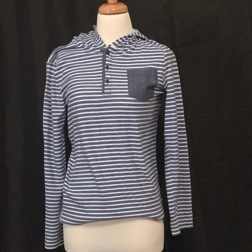 Blue and White Hoodie